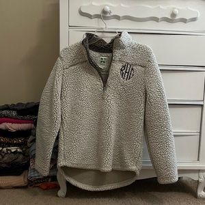 white sherpa jacket!!